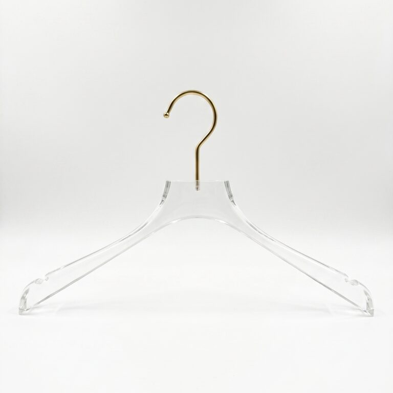 T25 clear plastic wide shoulder hanger with 2.5 cm shoulders