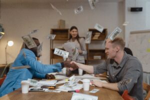 Garment hanger manufacturing and business meeting