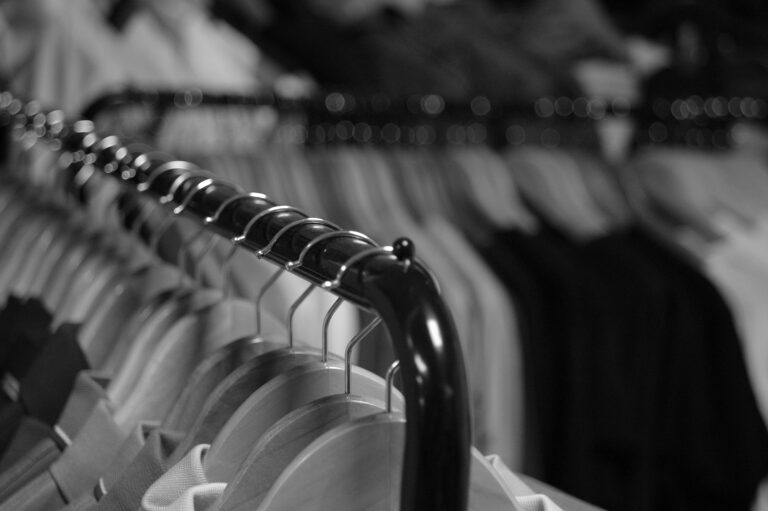 Black clothes hangers for garments
