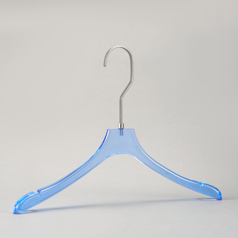 t23 clear plastic womens hanger transparent blue